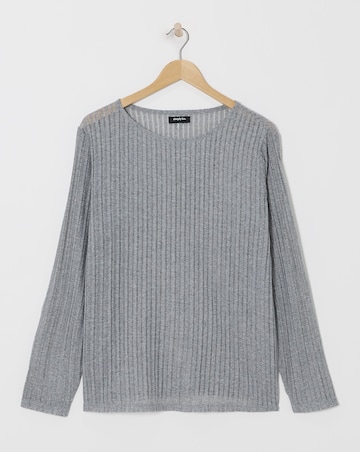 Grey Marl Jersey Ladder Top