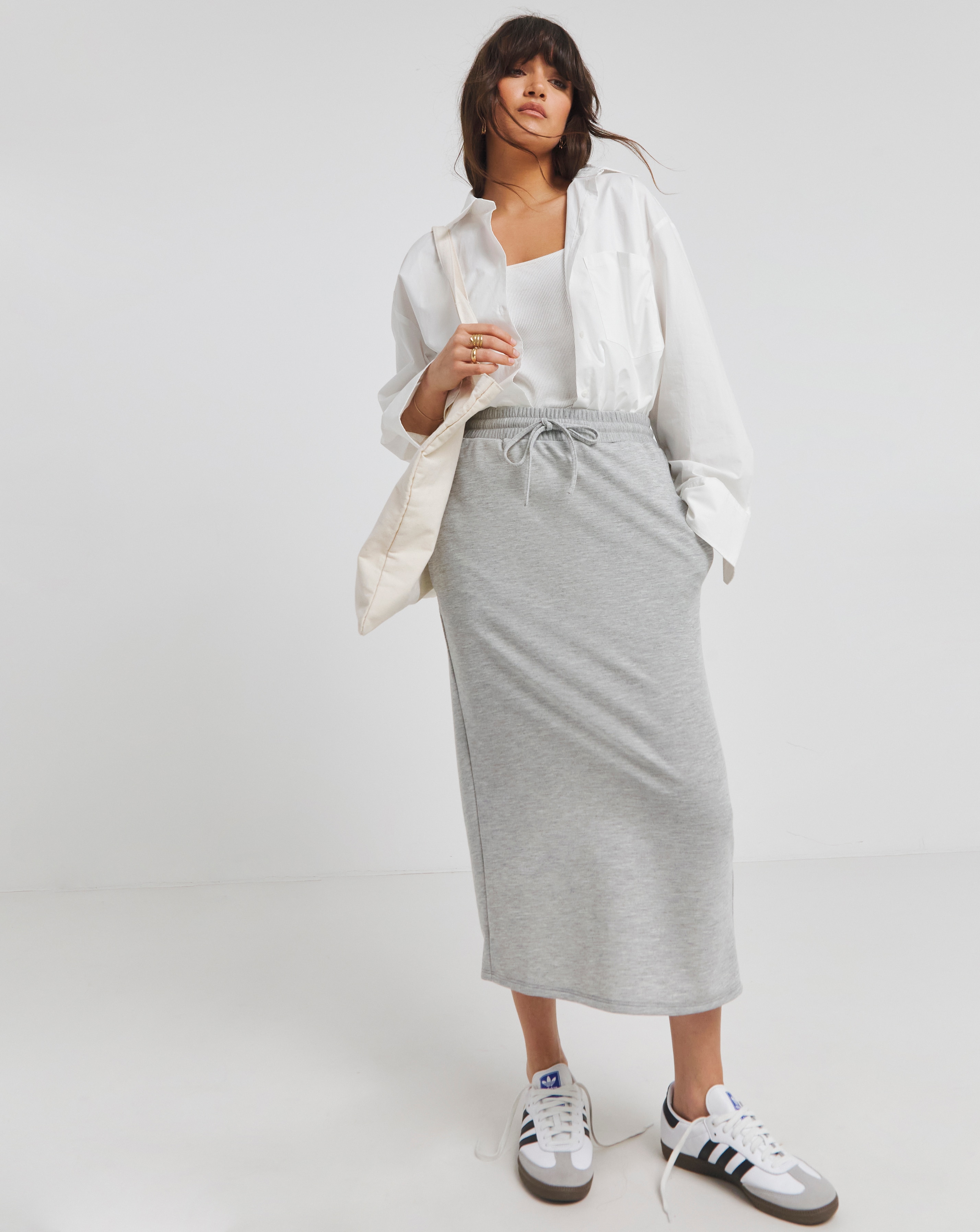 Simply Be Jersey Maxi Sweat Skirt
