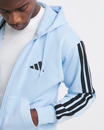 adidas 3 Stripes Full Zip Fleece Hoodie