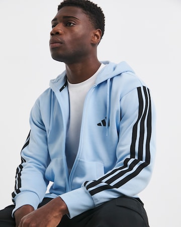 adidas 3 Stripes Full Zip Fleece Hoodie