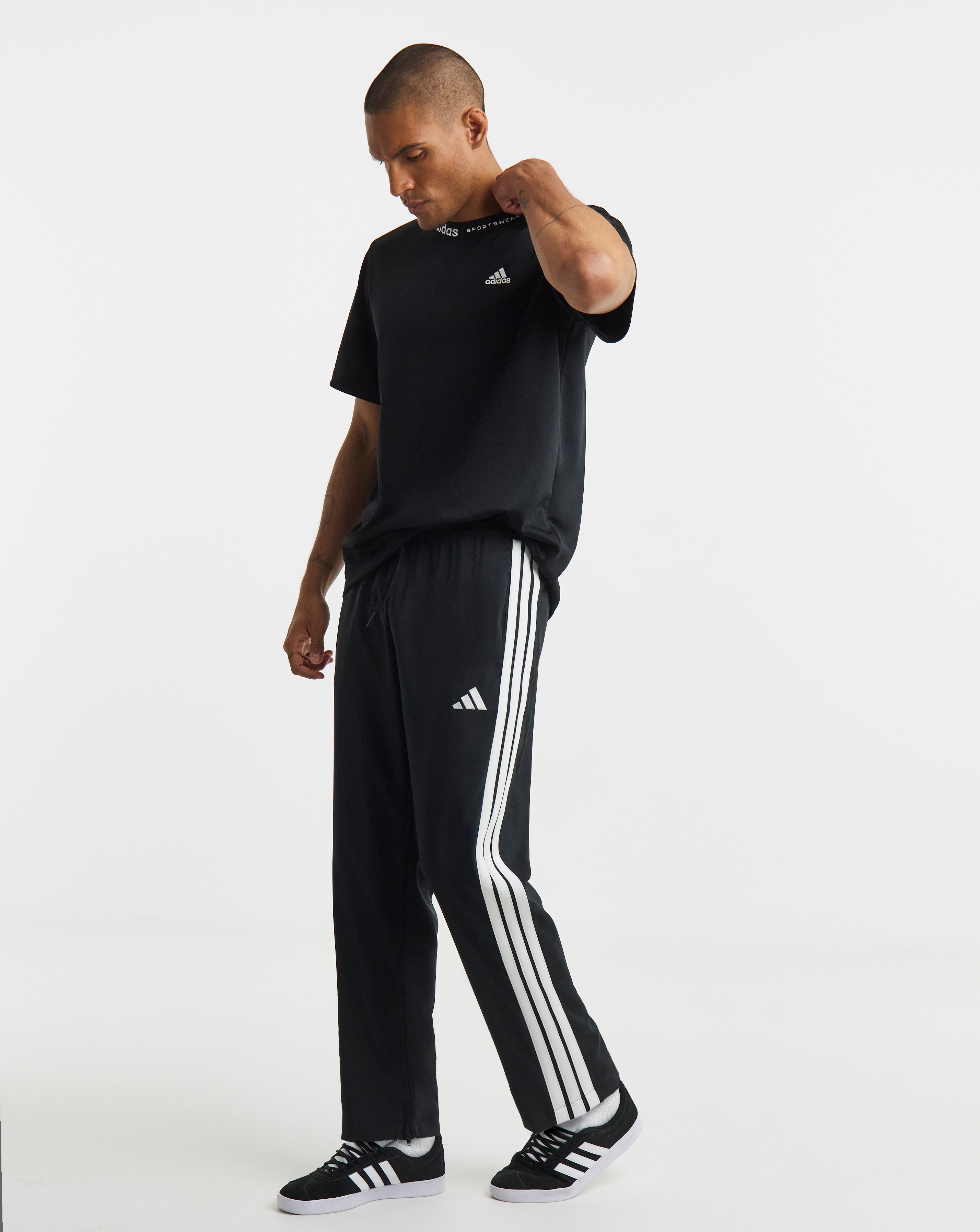 adidas 3 Stripes Open Hem Zipped Pants