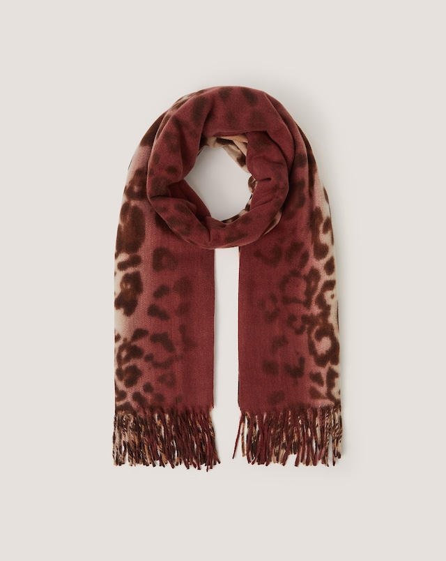 Monsoon Archi Animal Print Tassel Scarf