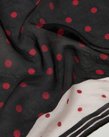 Monsoon Penny Polka Dot Silk Scarf