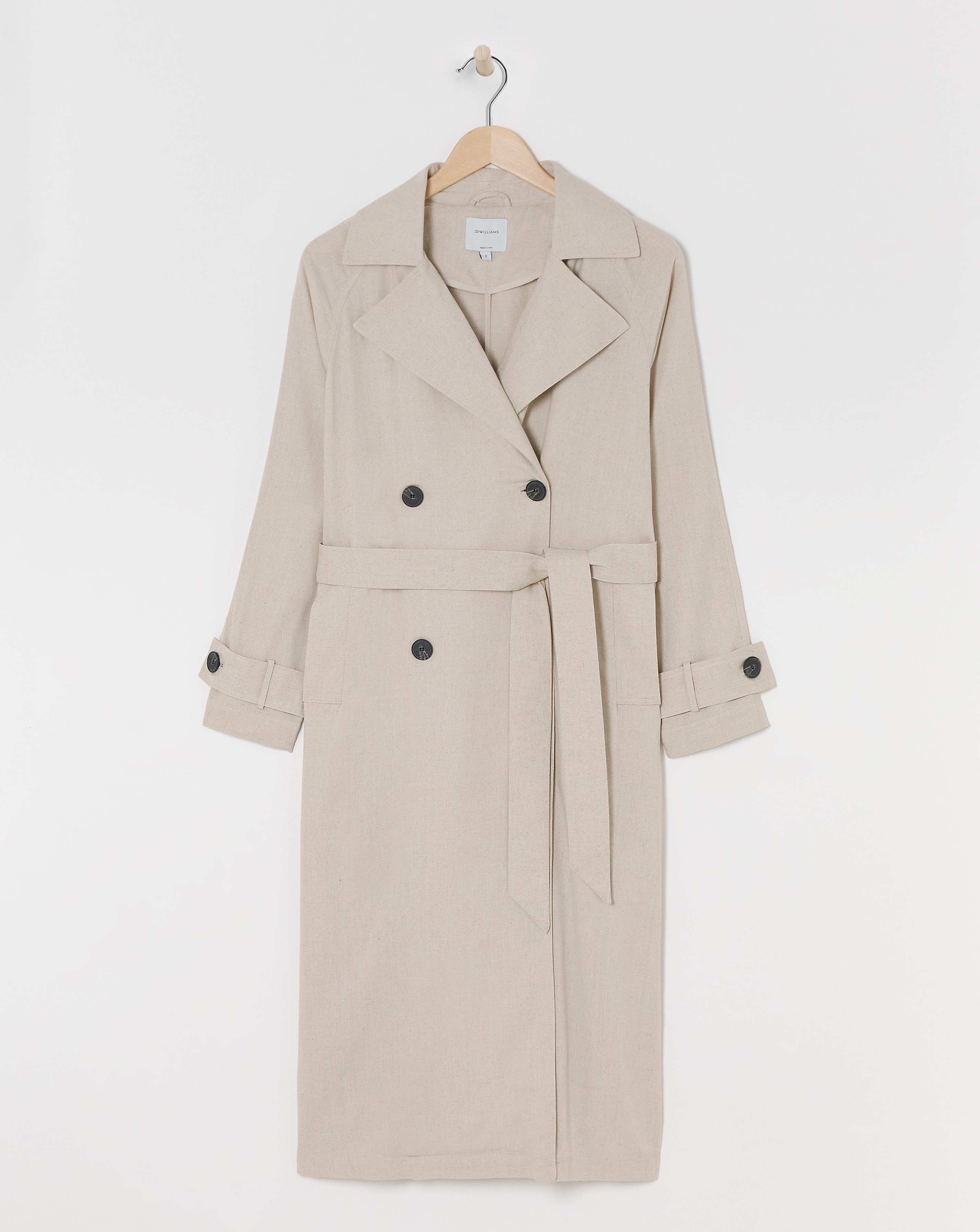 Sand Linen Trench Coat