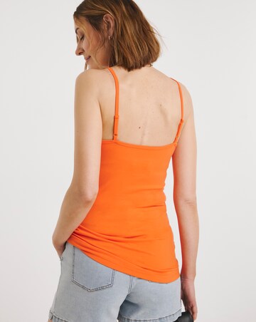 Orange Cami Vest with Adjustable Strapsi