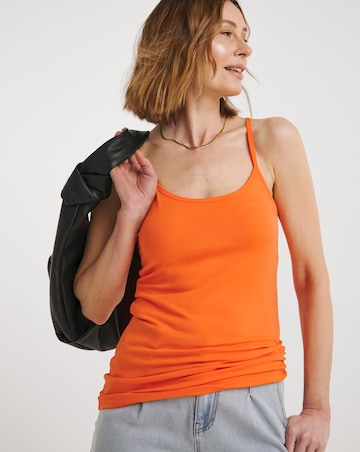 Orange Cami Vest with Adjustable Strapsi