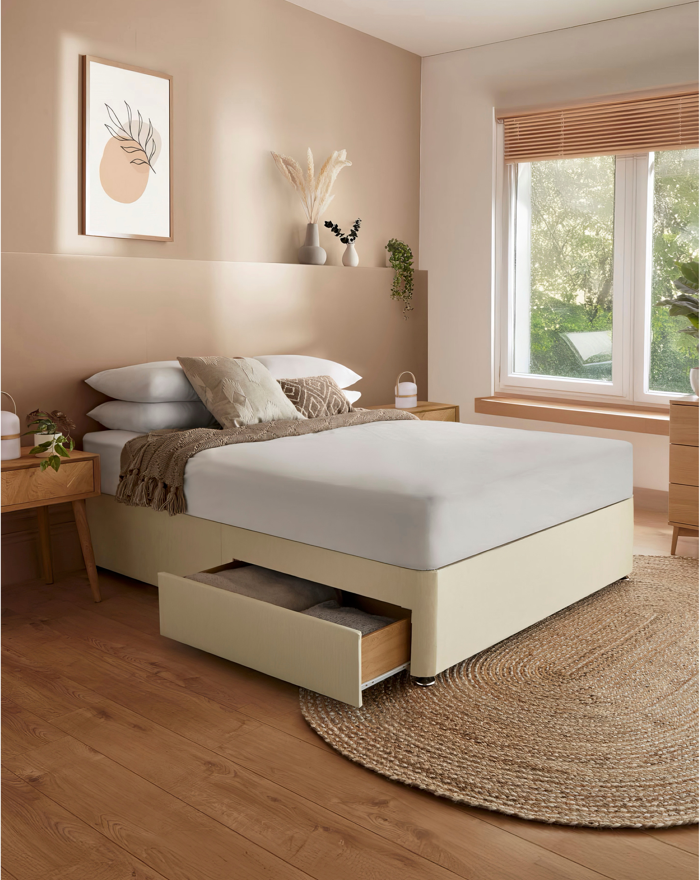 Silentnight Fabric 2 Drawer Divan Base