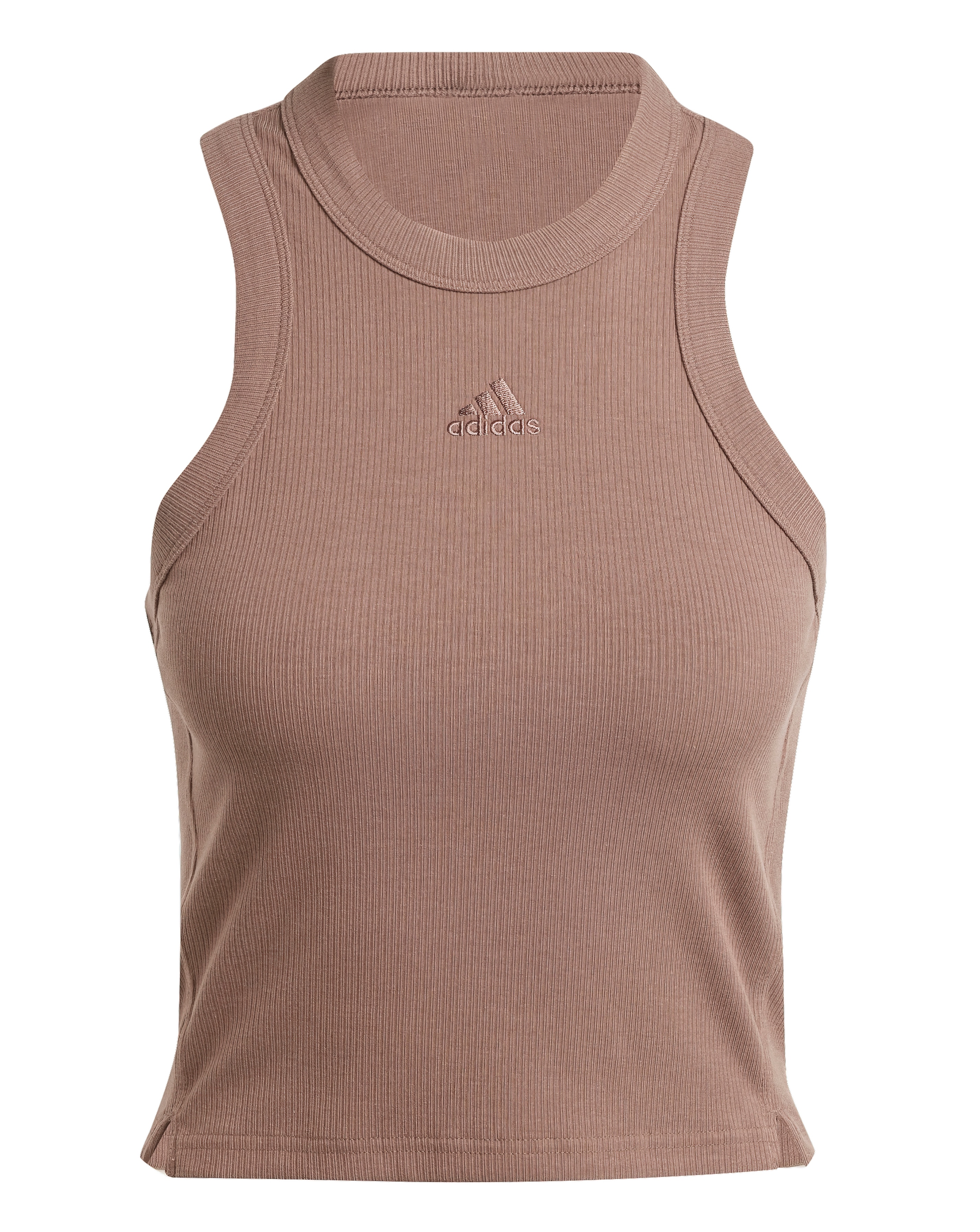 adidas Lounge Ribbed Crop Tank Top