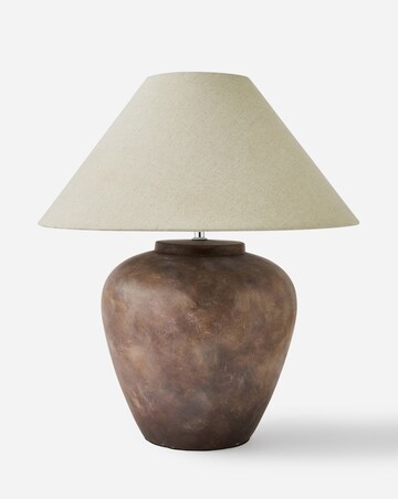 Large Brown Ceramic Table Lamp