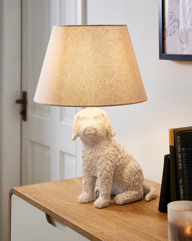 Dougie the Dog Table Lamp - Cream