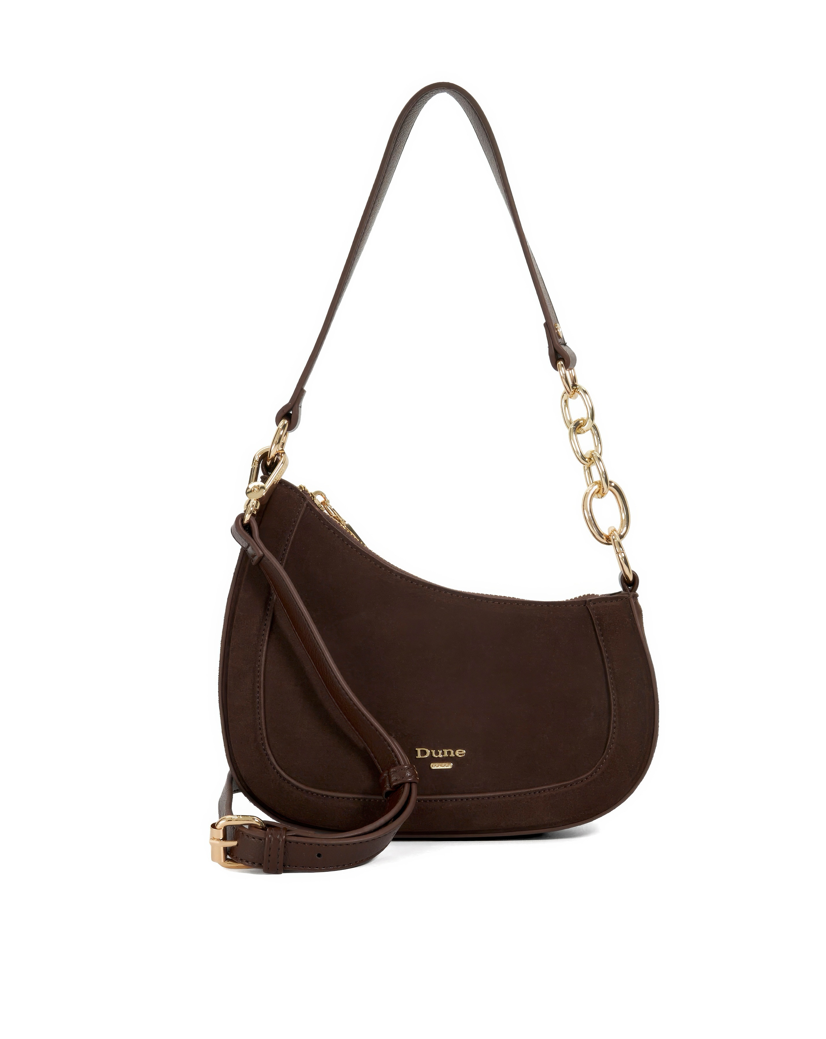 Dune Direction Real Suede Shoulder Bag
