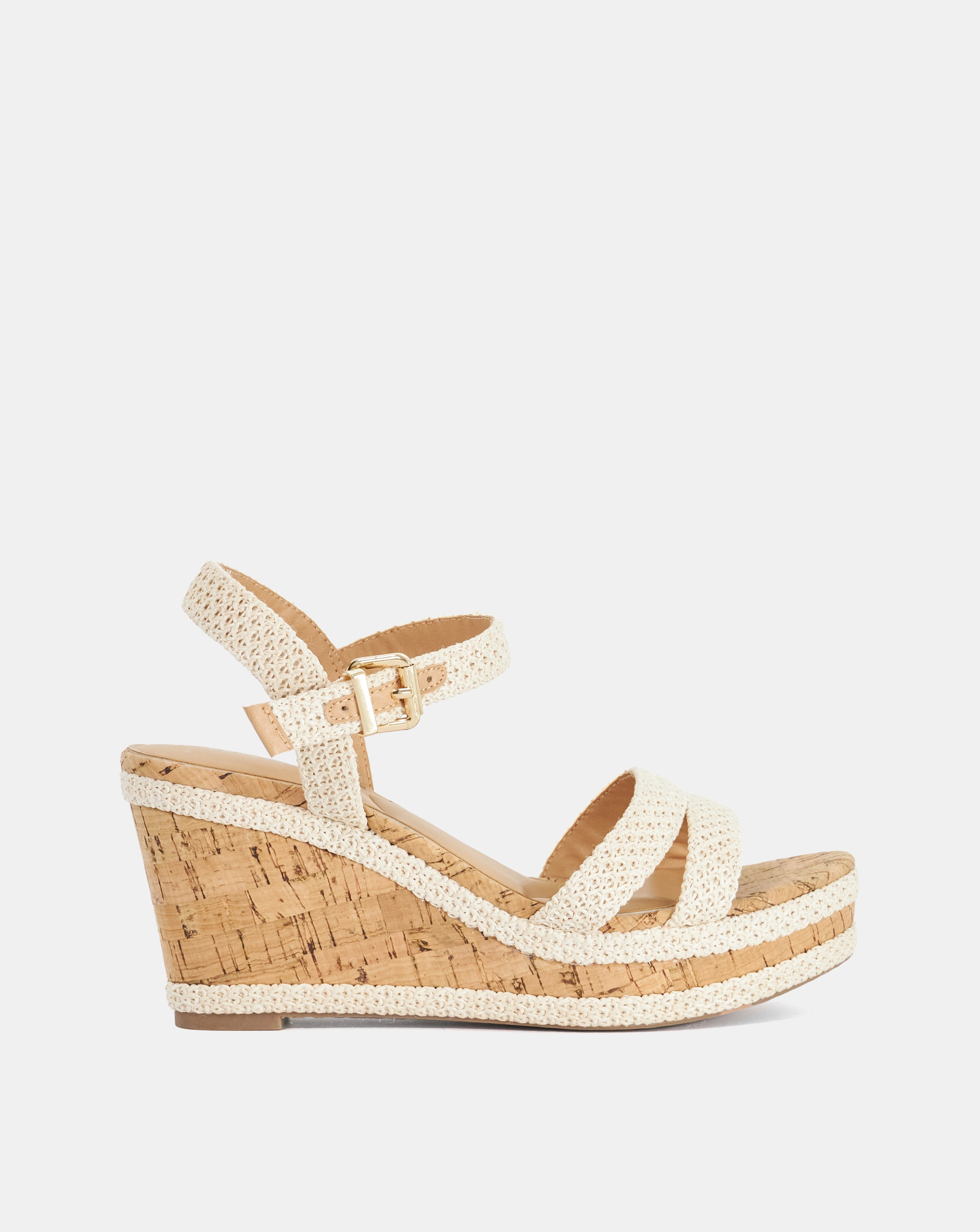 New In - Dune Kipling Wedge Sandals Wide Fit