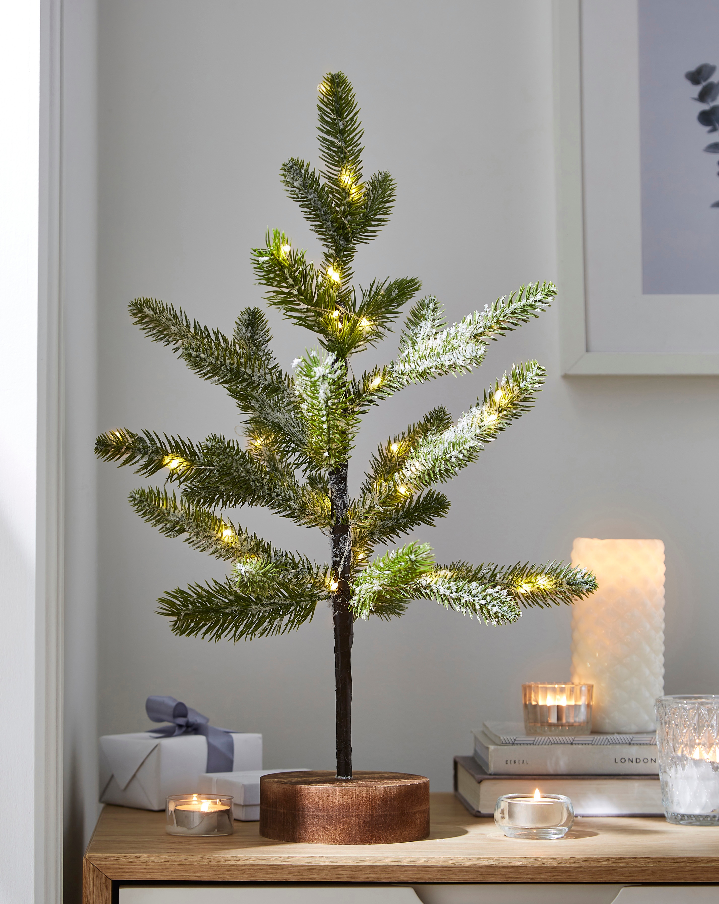 Pre Lit Snowy Tabletop Tree