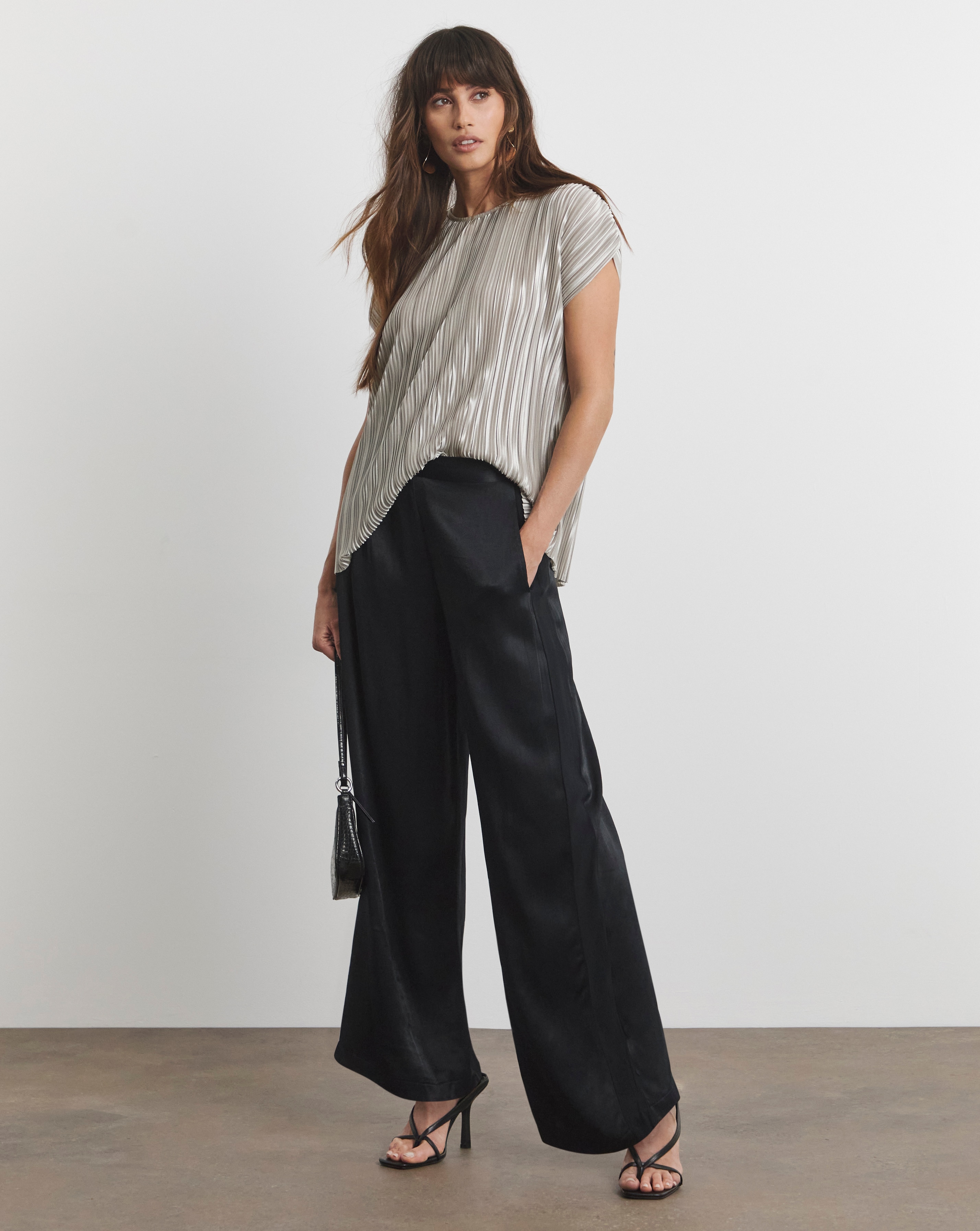 Joanna Hope Hammered Satin Trousers