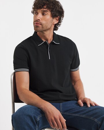 Tipped Pique Polo Long