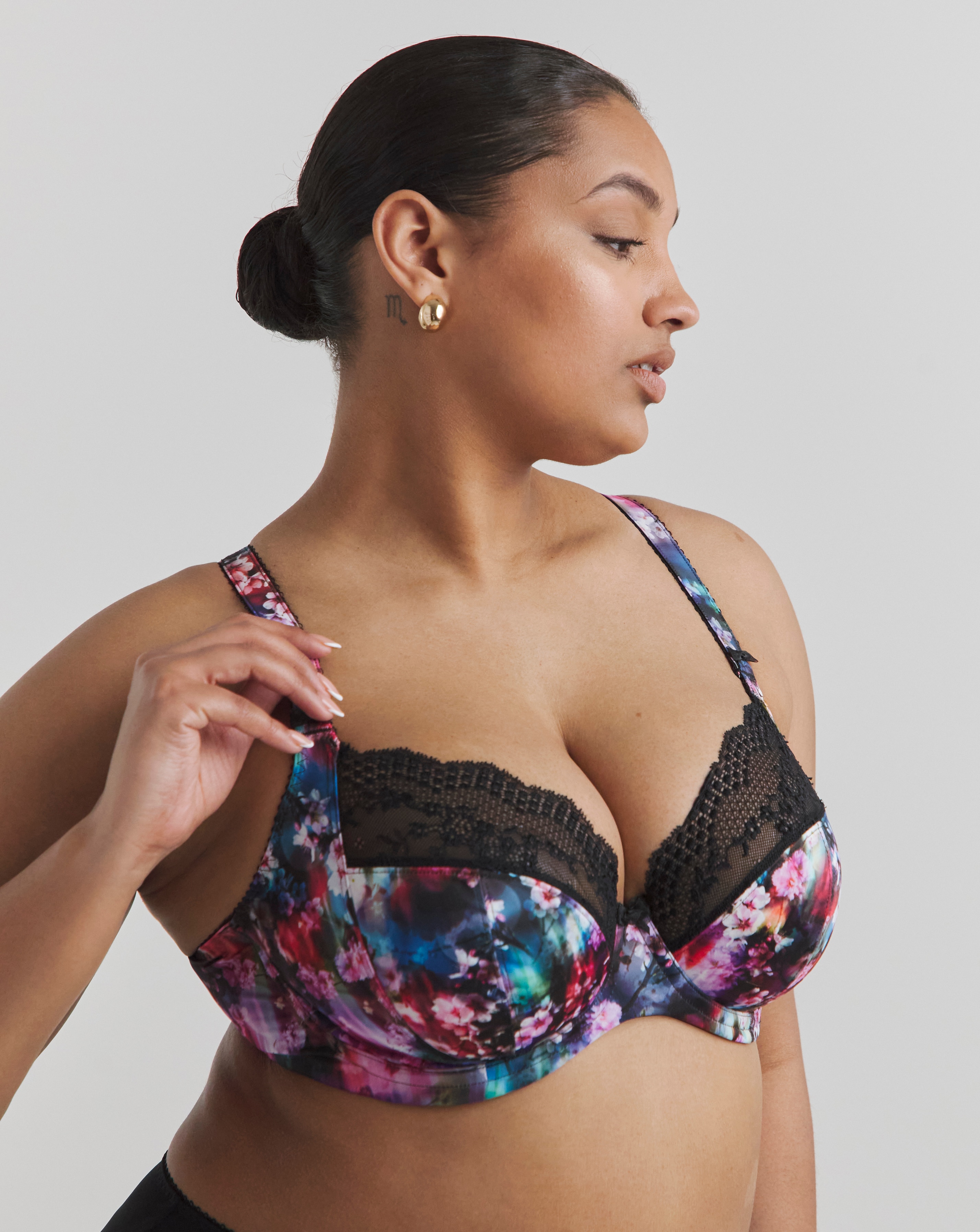 Elomi Lucie Plunge Wired Bra Cherry Blos