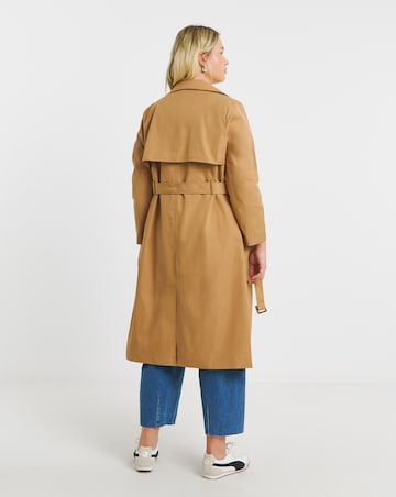 Camel Essential Clean Trench Coat