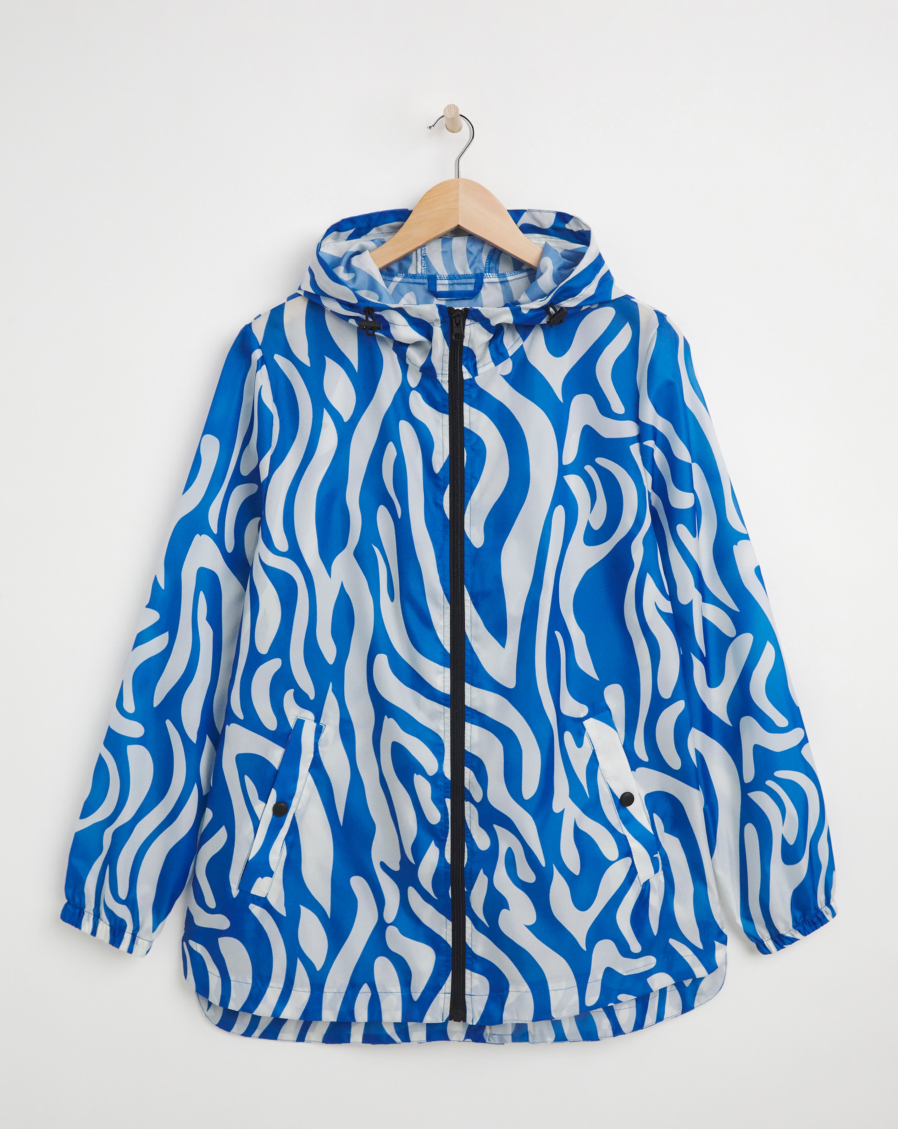 Simply Be Blue Animal Print Pac A Mac