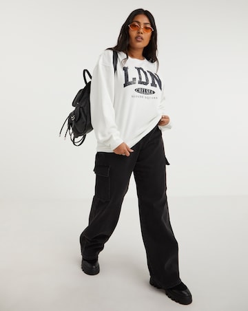 White LDN Slogan City Sweatshirt