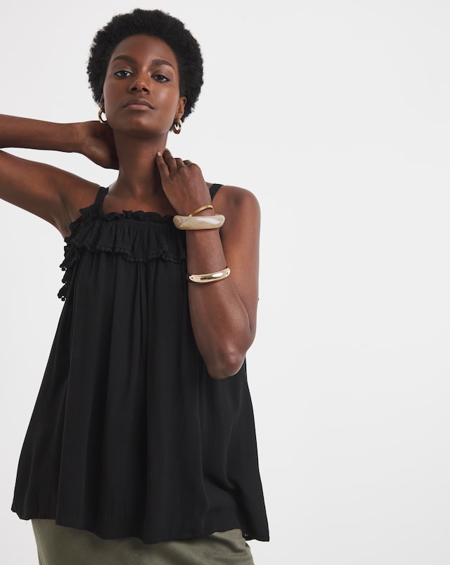 Ruffle Bardot Top