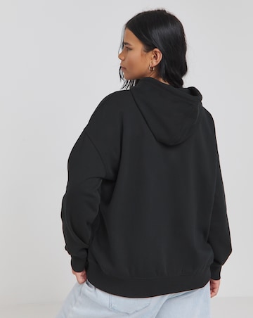 Black Core Zip Through Hoodie