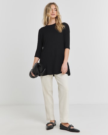 Black Soft Touch Side Pocket Tunic