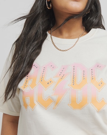 Ecru ACDC Ombre License T-Shirt
