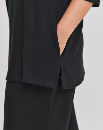 Black Soft Touch Side Pocket Tunic