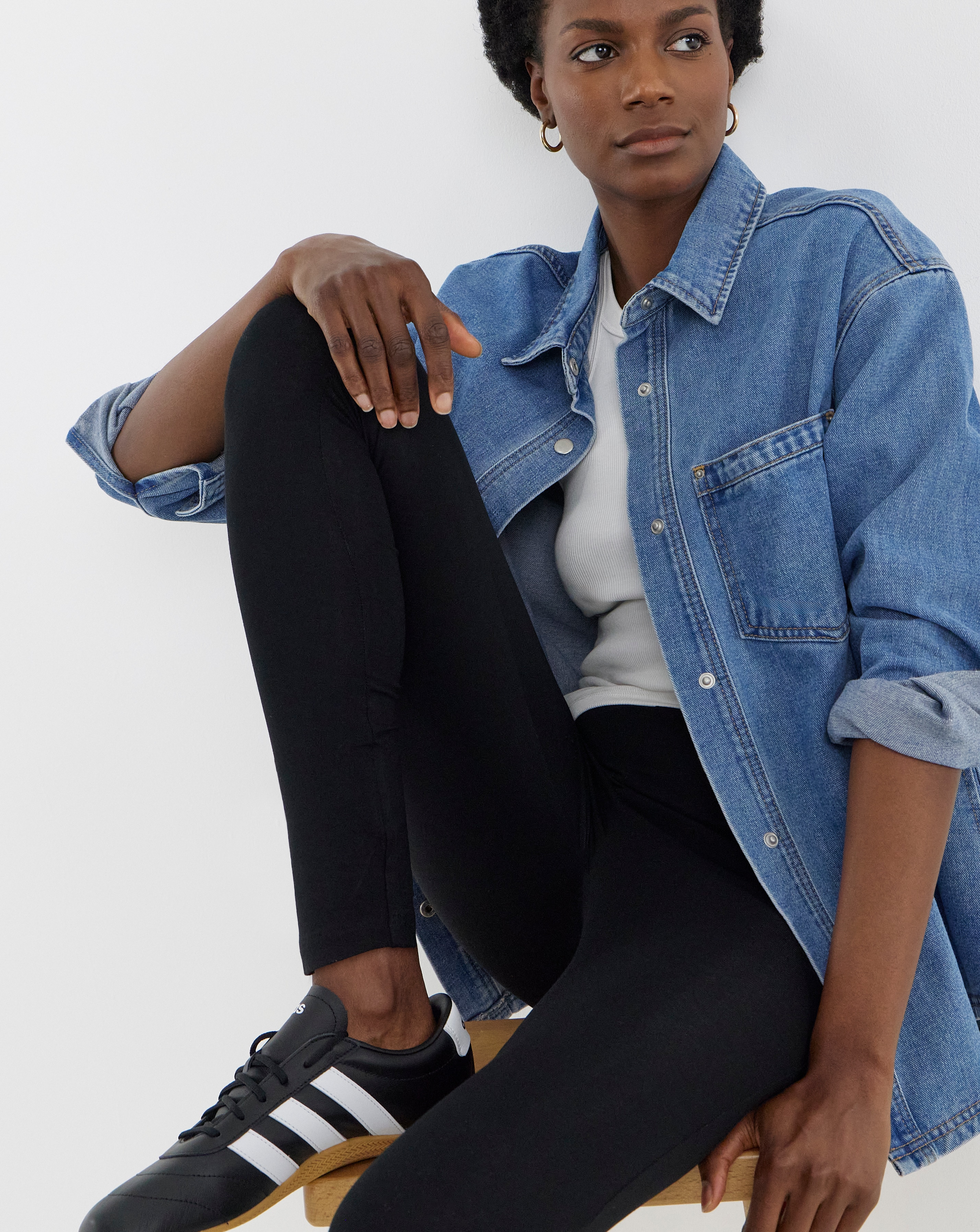 Black Jersey High Waisted Leggings