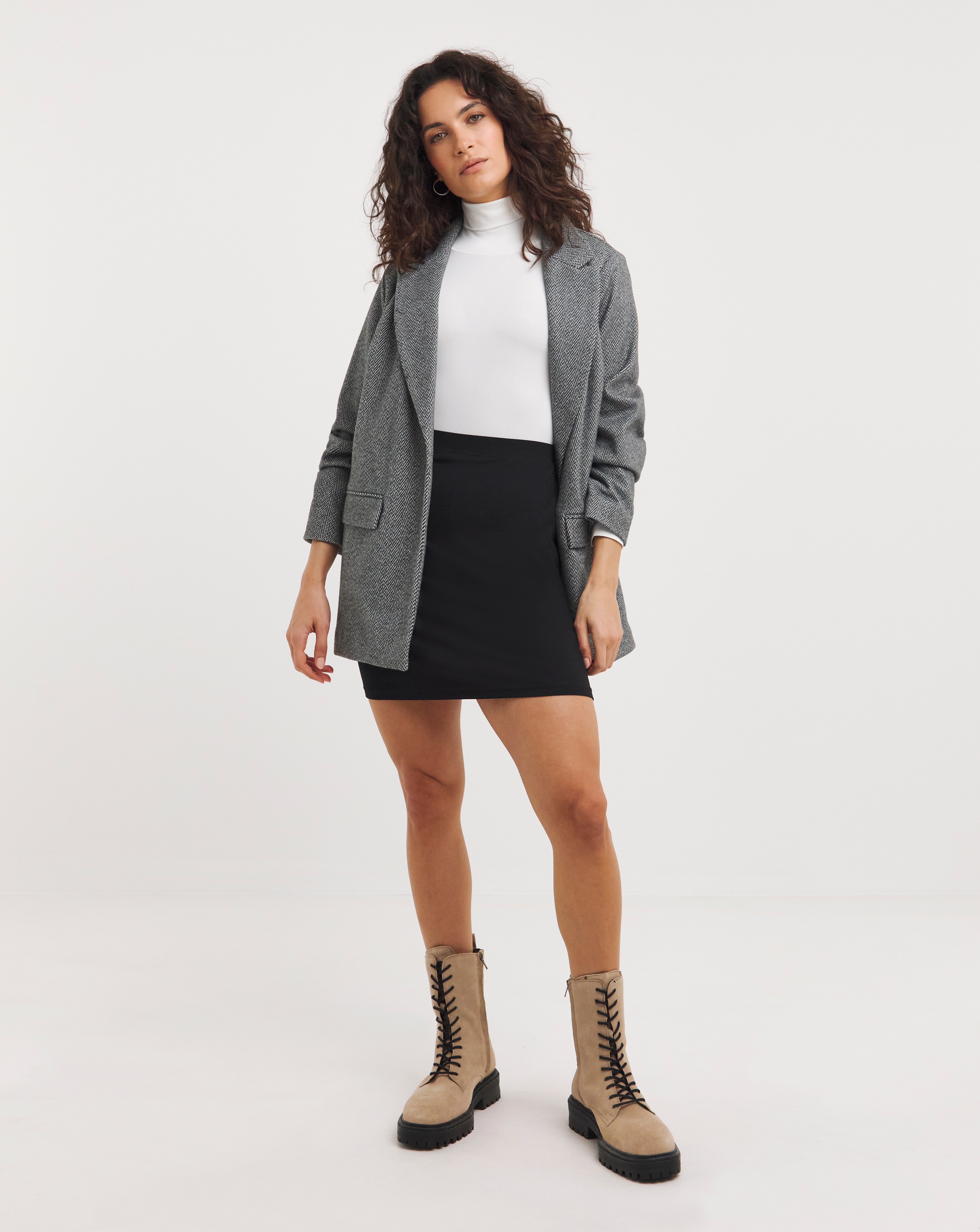 Black Jersey Mini Skirt