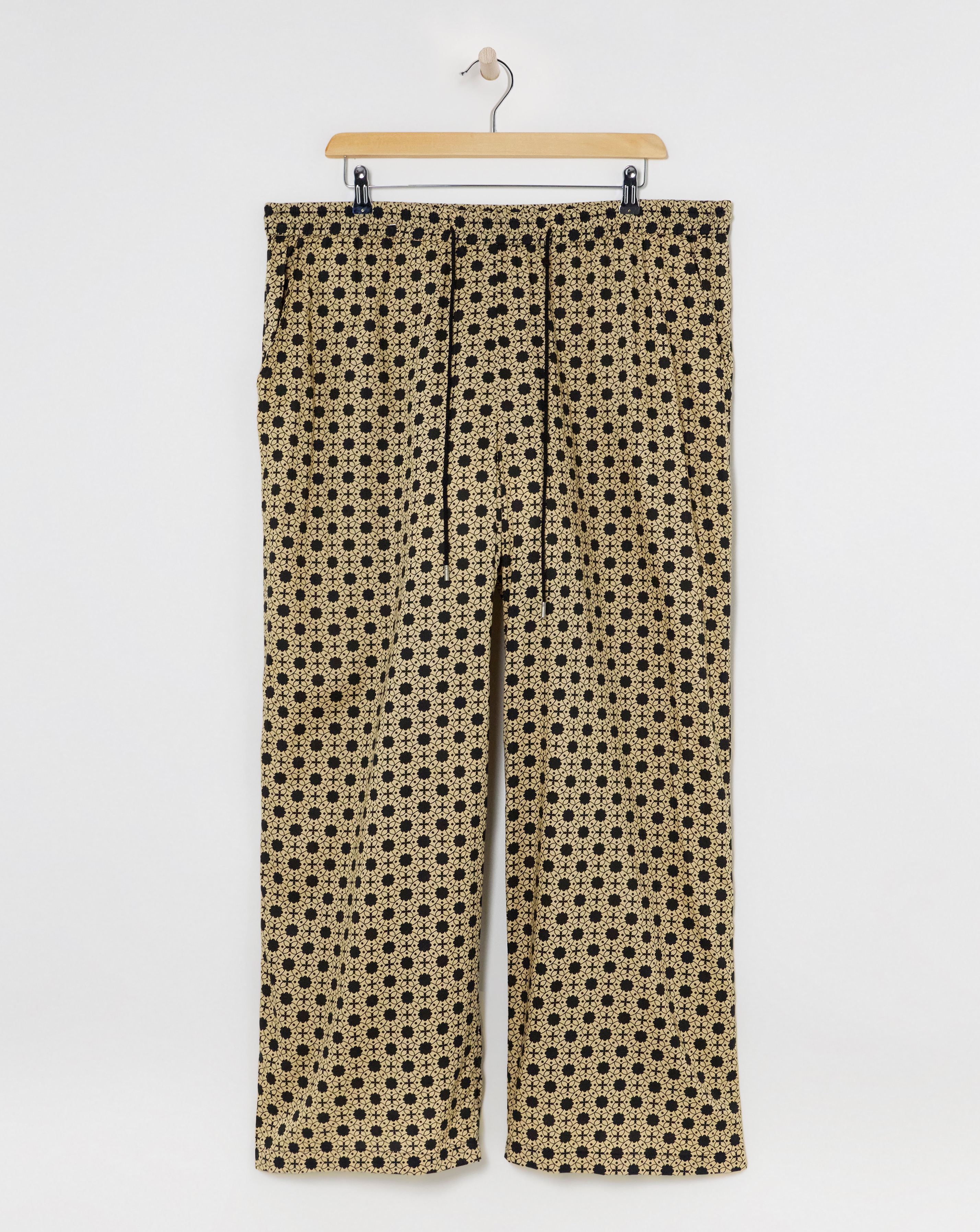 Spun Viscose Pull On Wide Leg Trousers