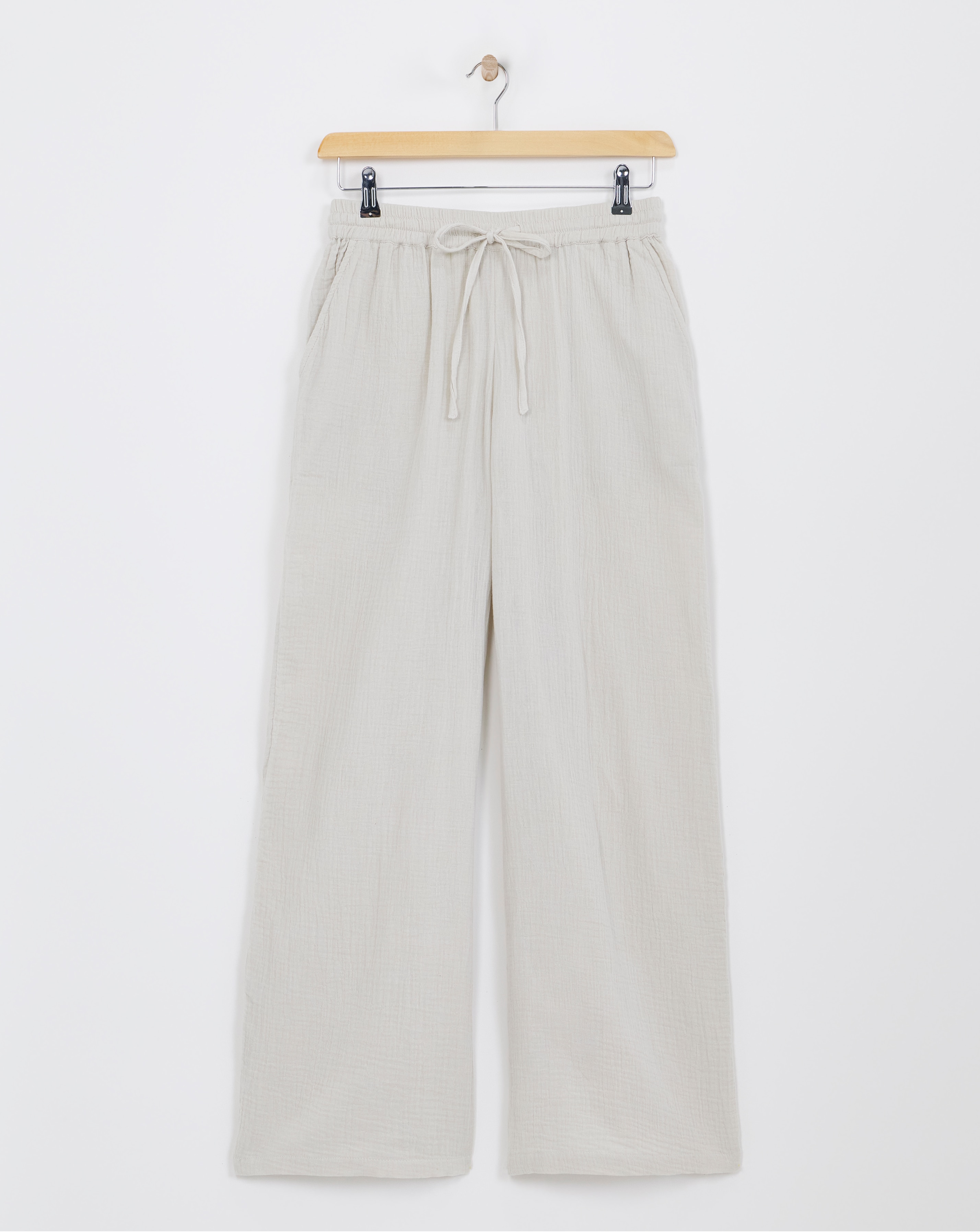 Cheesecloth Wide Leg Trousers