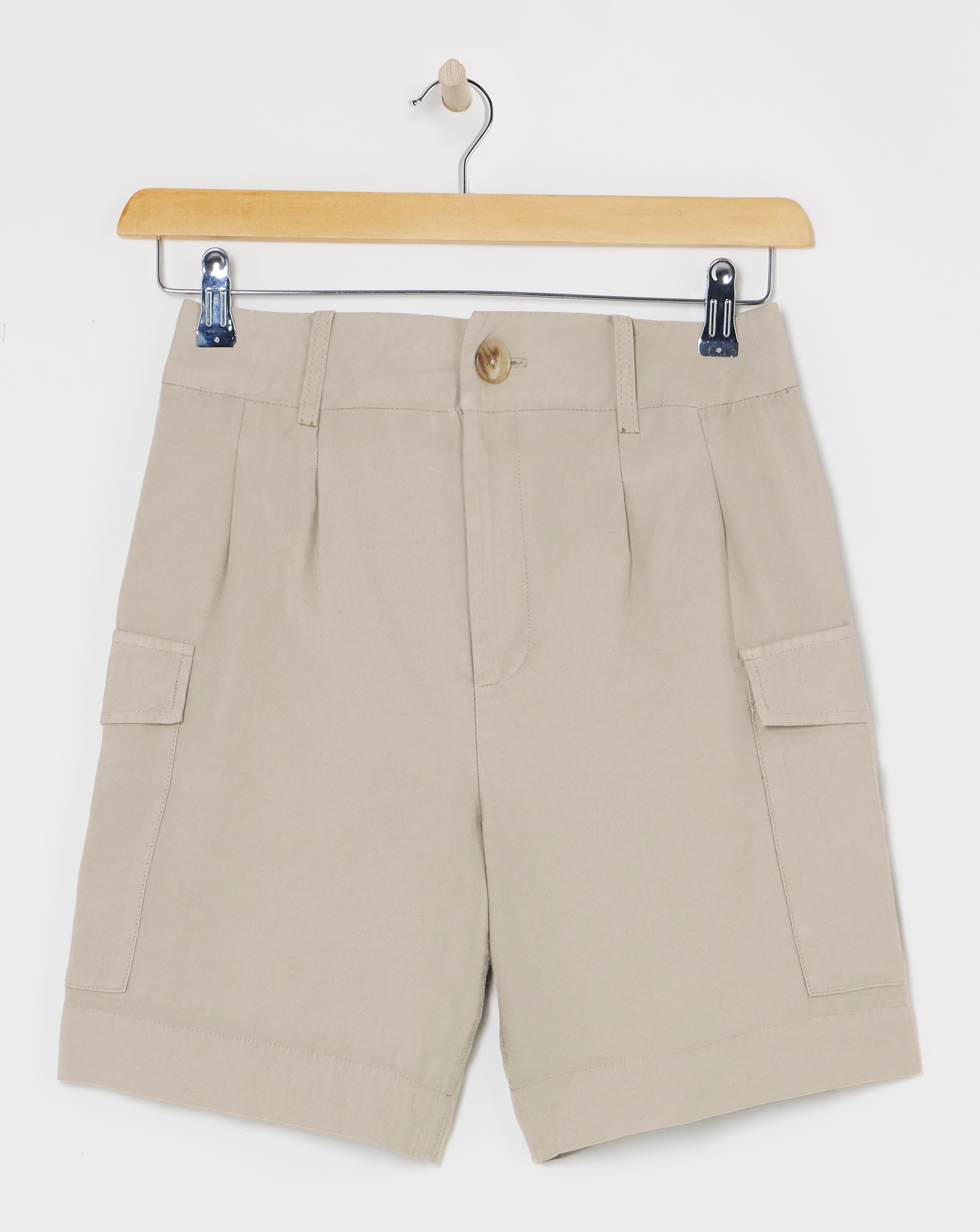 Lyocell Utility Bermuda Shorts