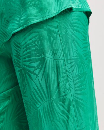 Jacquard Pull On Wide Leg Trousers