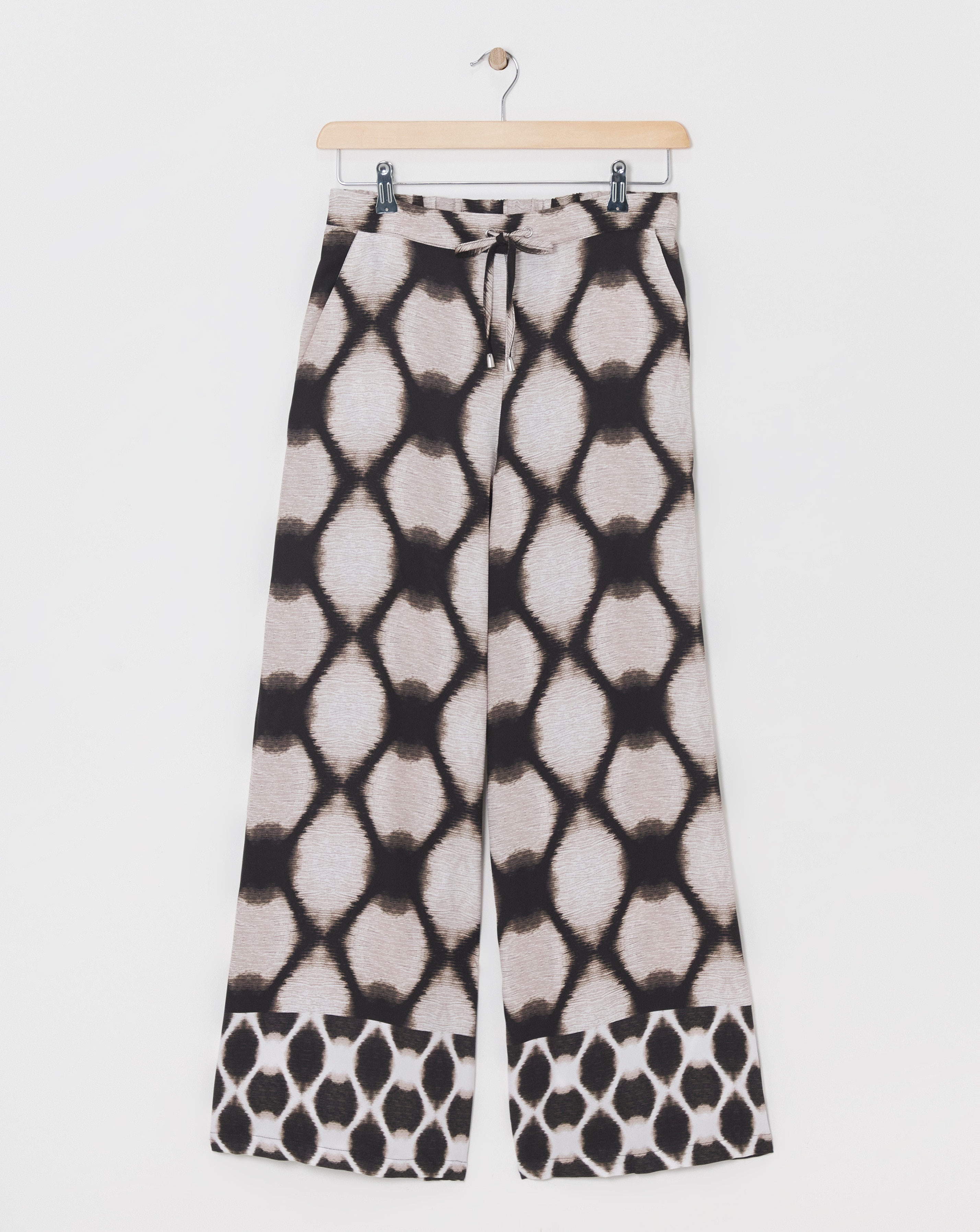 Herringbone Wide Leg Trouser