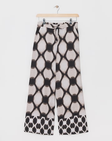 Herringbone Wide Leg Trouser