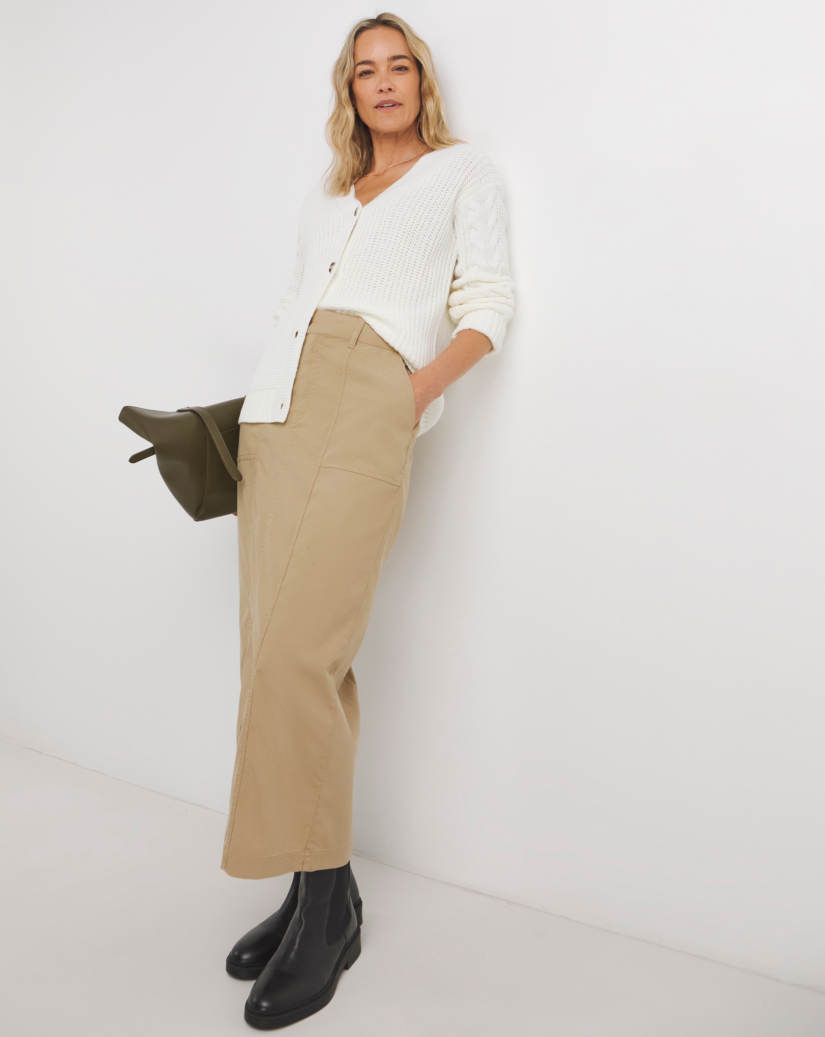 Lyocell Rich Utility Maxi Skirt