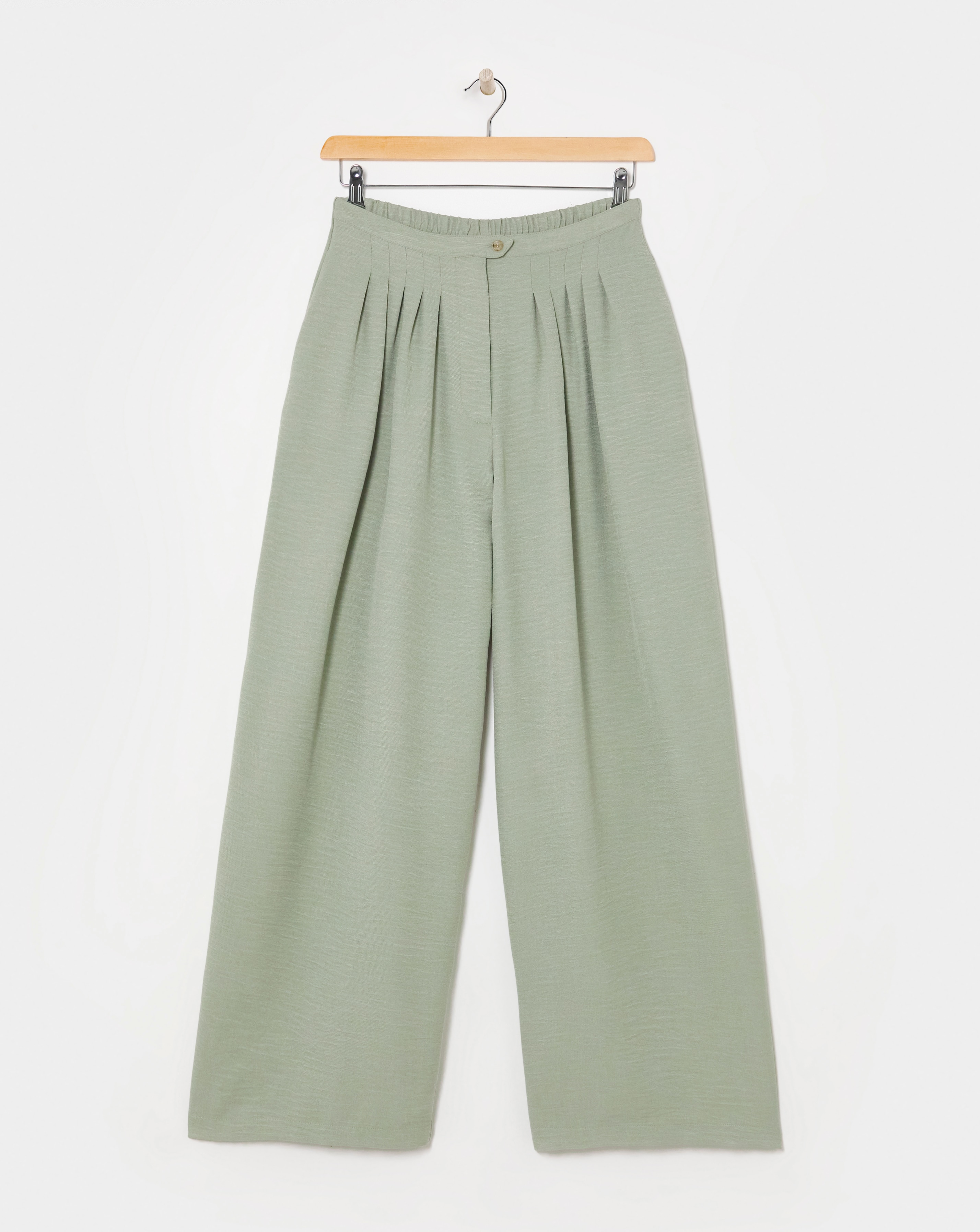 Herringbone Wide Leg Trouser