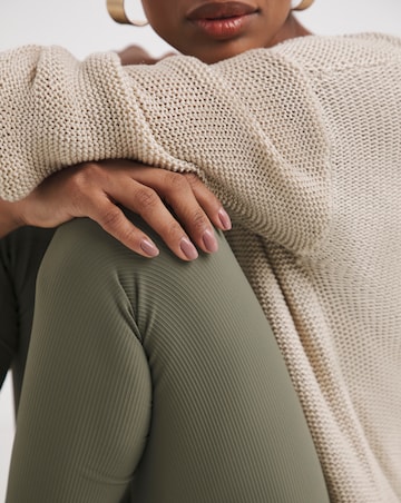 Khaki Ribbed Legging