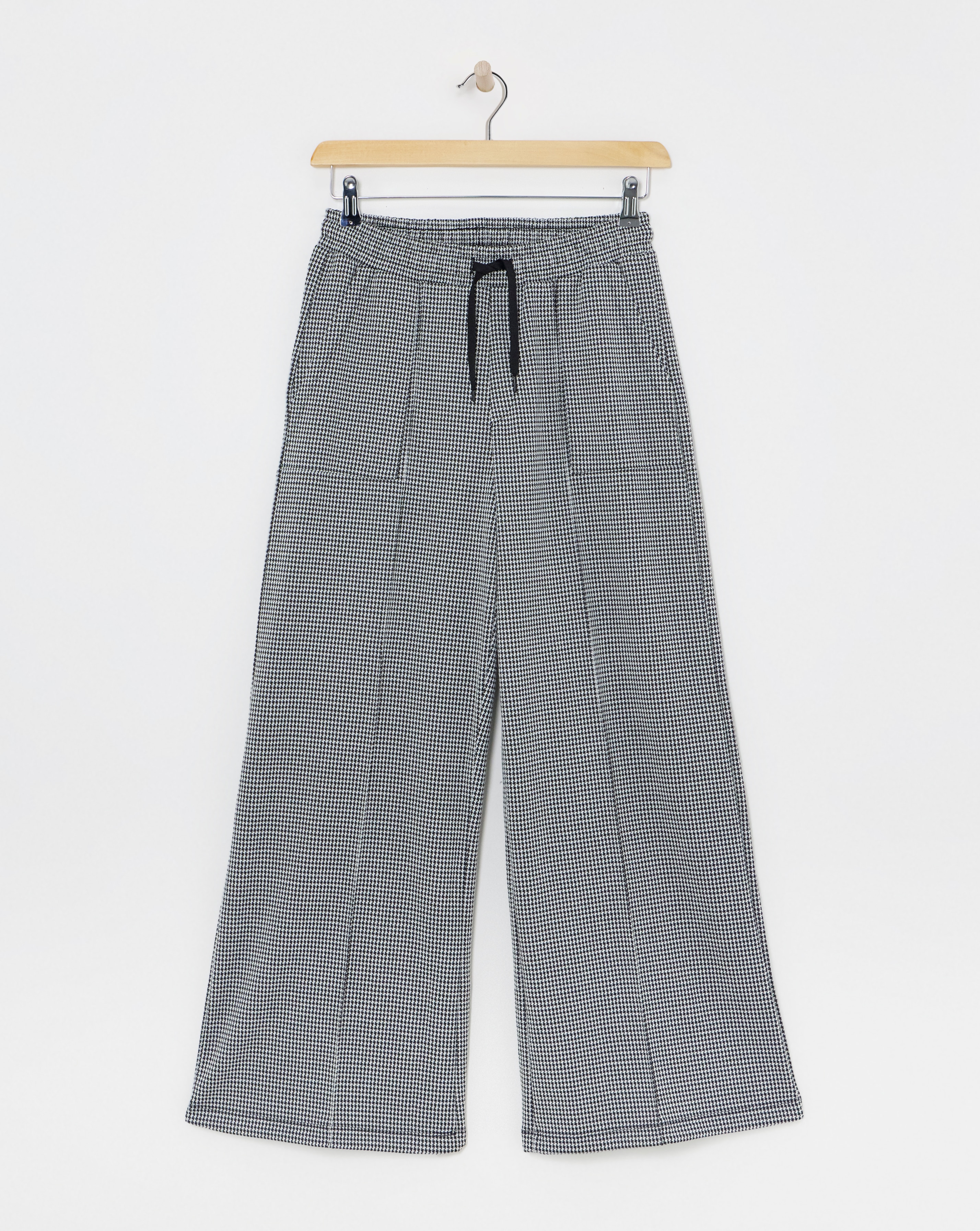 Ponte Jacquard Wide Leg Trouser