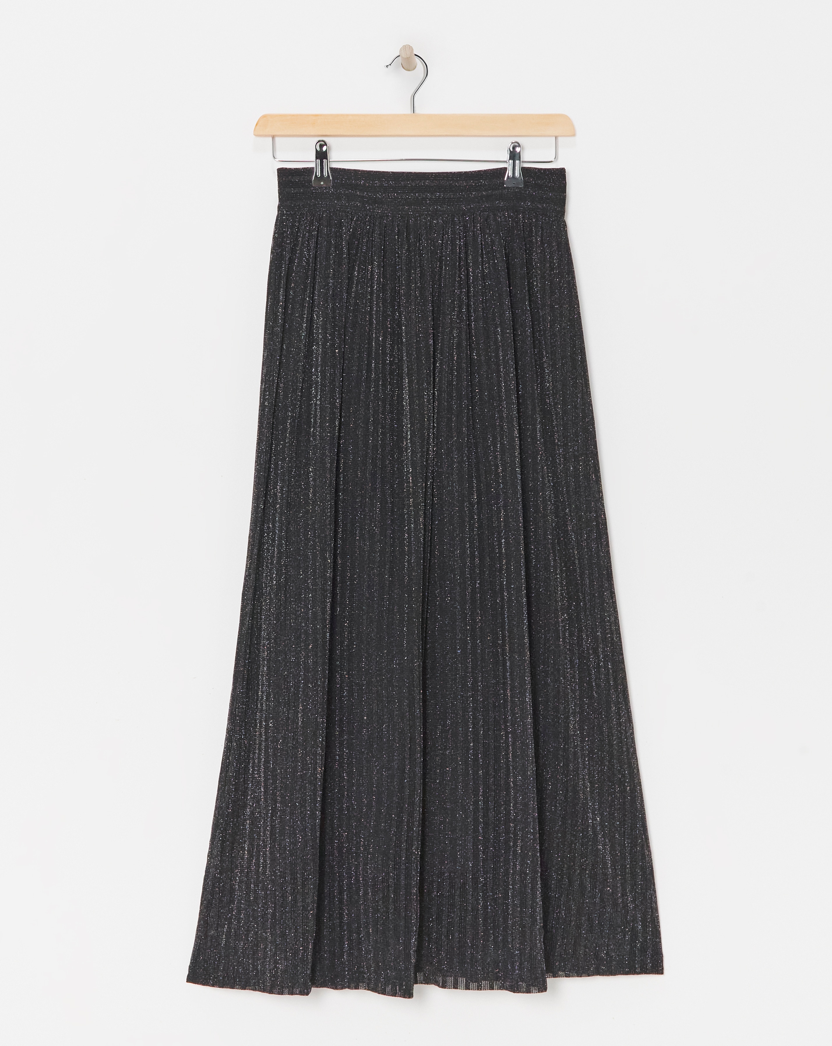 Knitted Glitter Stripe Maxi Skirt