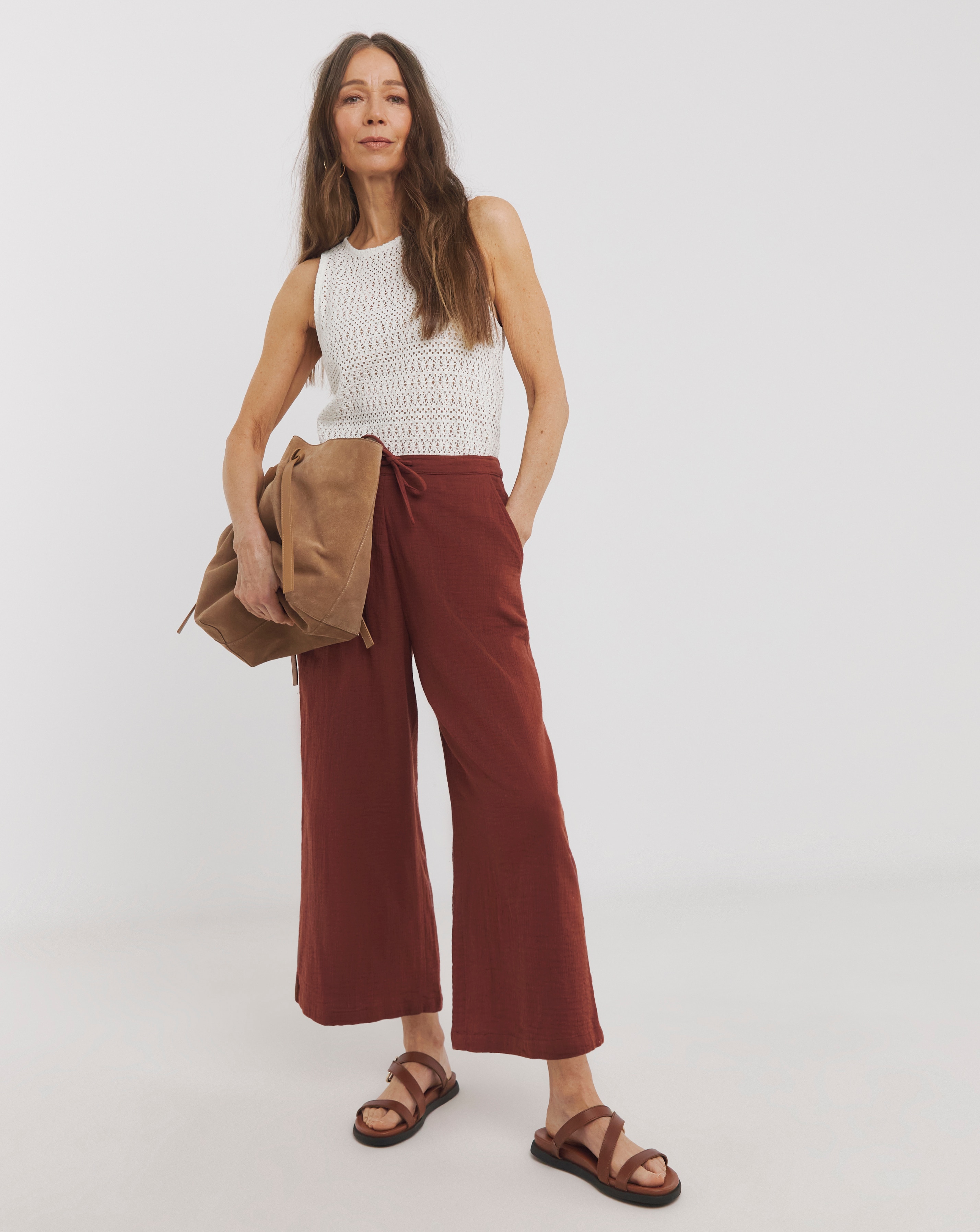 Pure Cotton Wide Leg Culottes