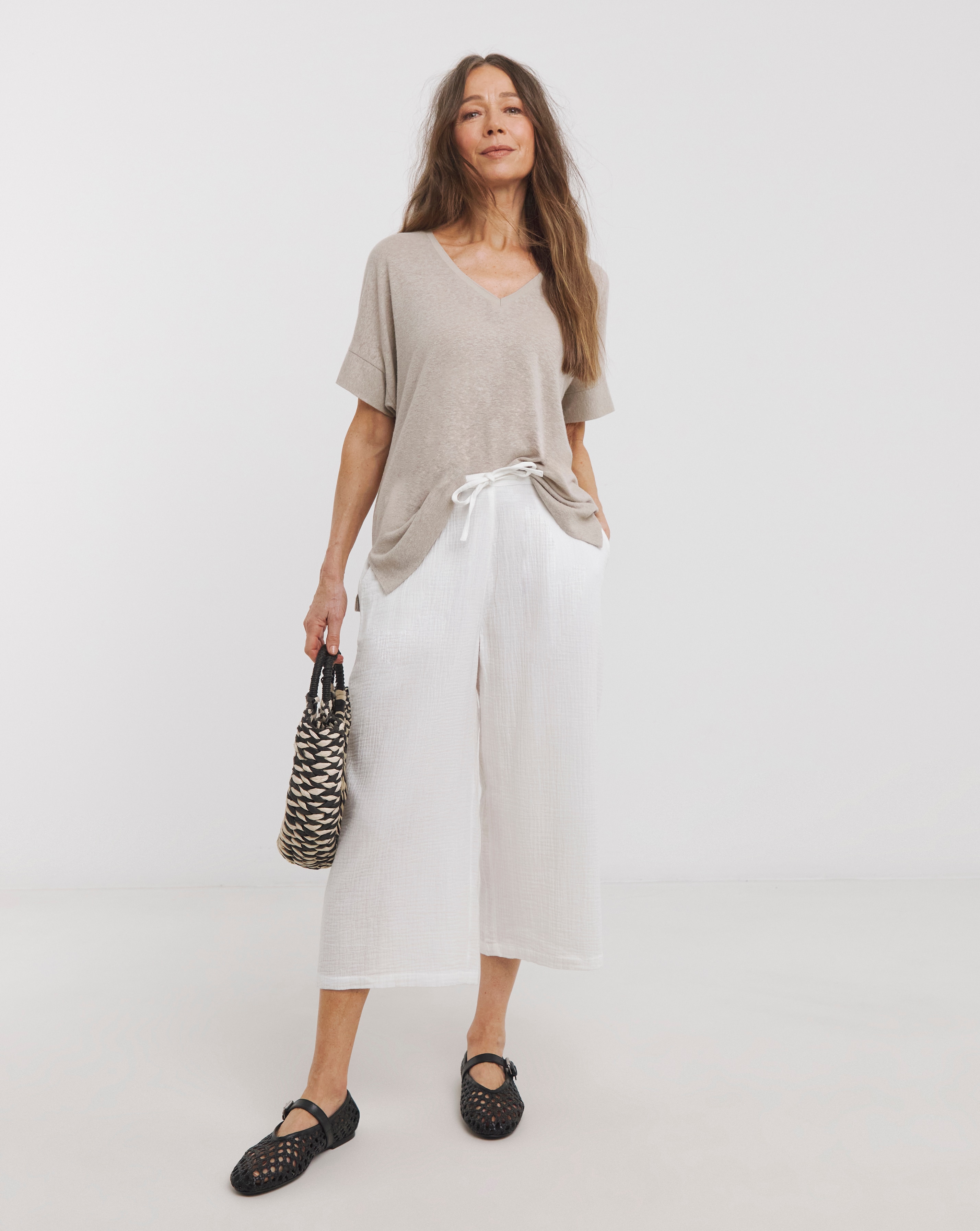 Pure Cotton Wide Leg Culottes