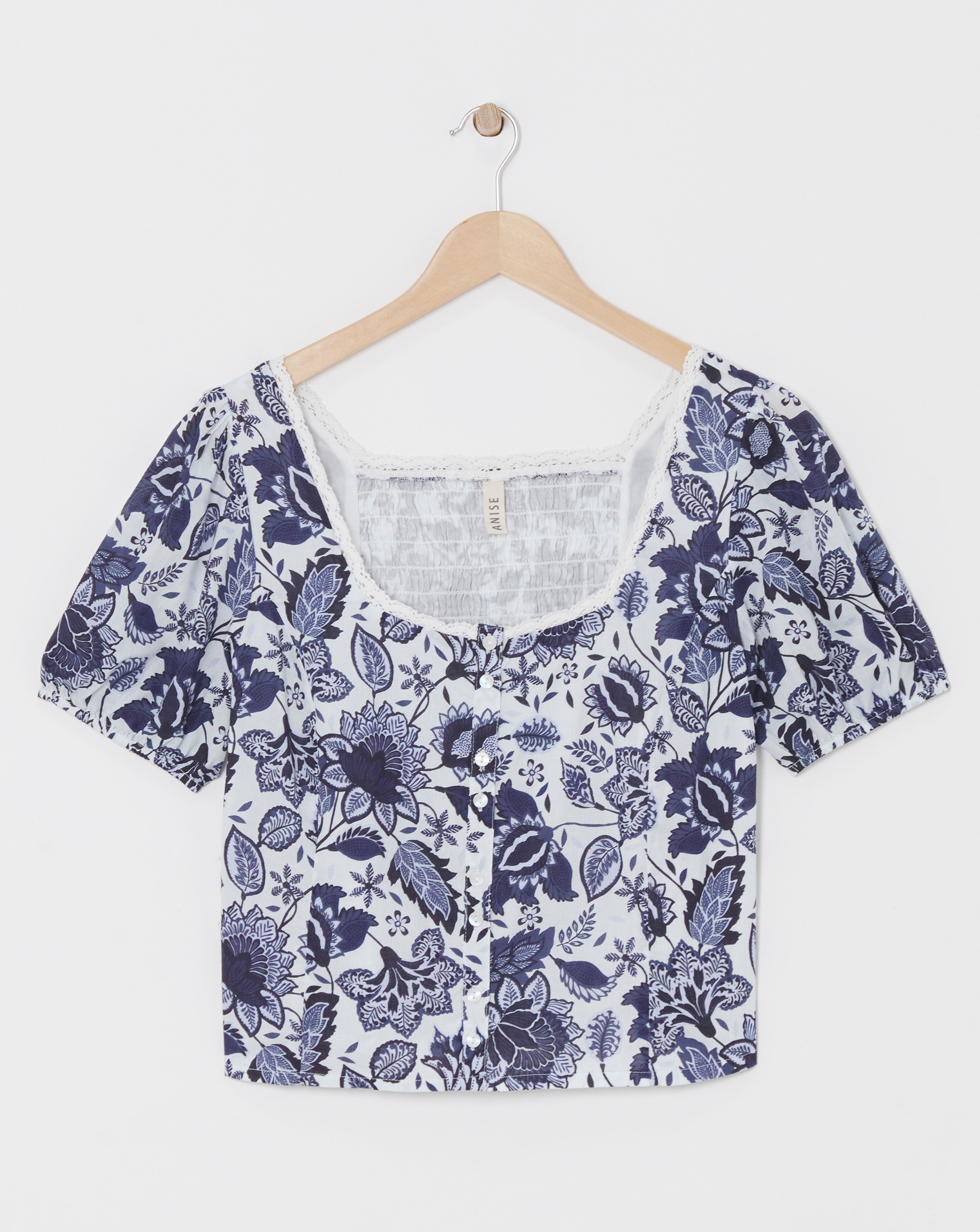 Anise Button Front Co-Ord Top