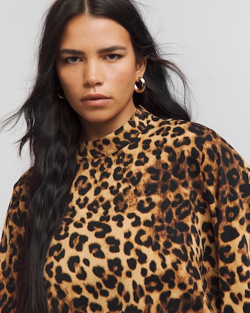 Animal Balloon Sleeve Blouse