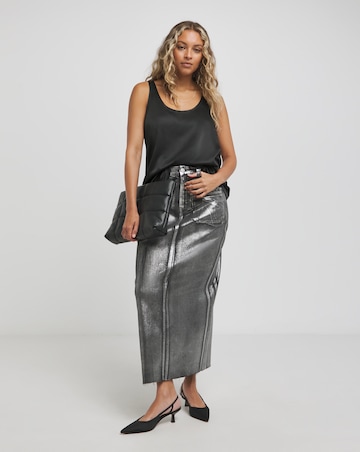 Satin Scoop Neck Vest