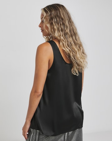 Satin Scoop Neck Vest