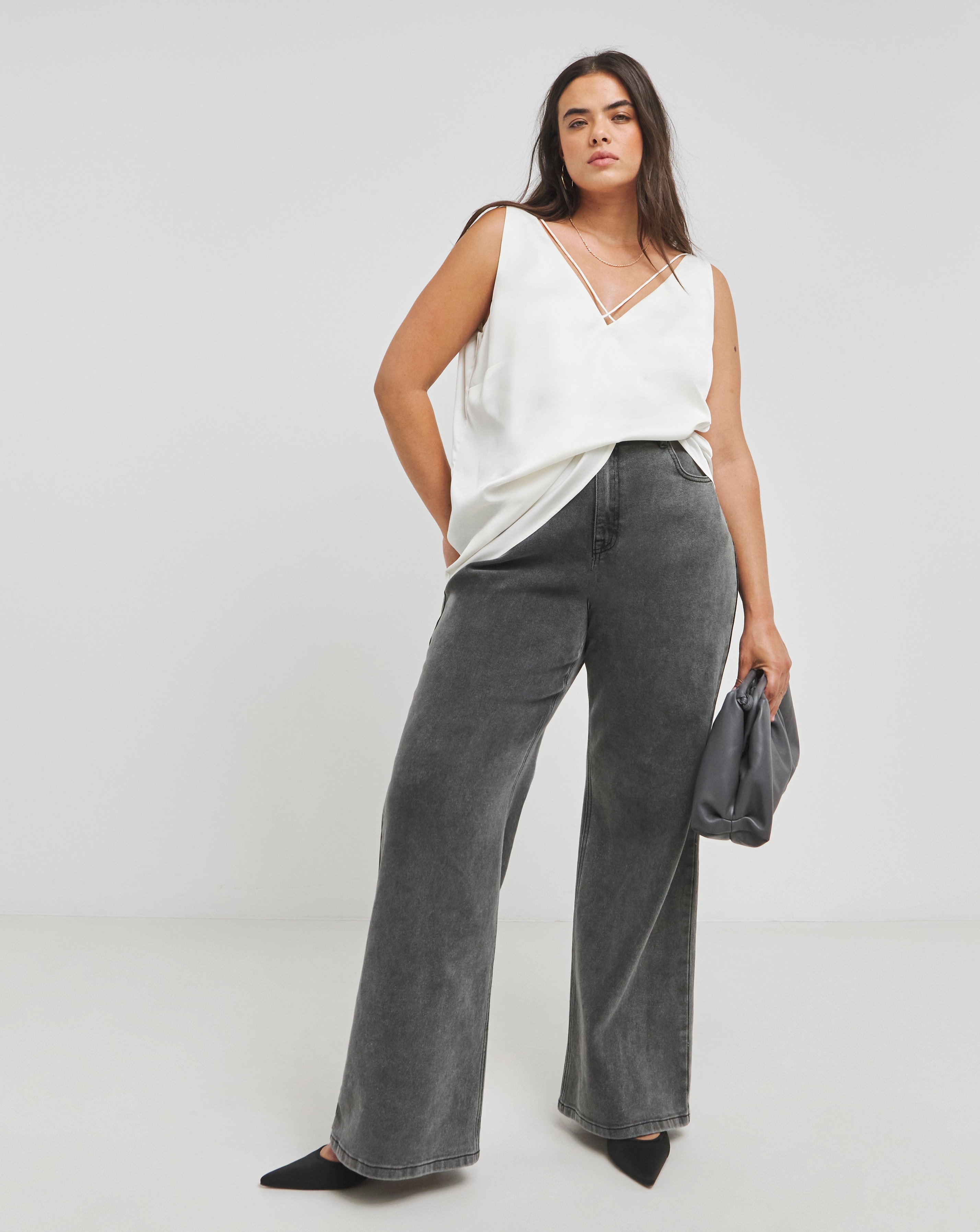 Ivory Criss Cross Satin Vest