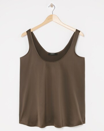 Satin Scoop Neck Vest