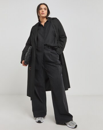 Simply Be Black Oversized Linen Shirt